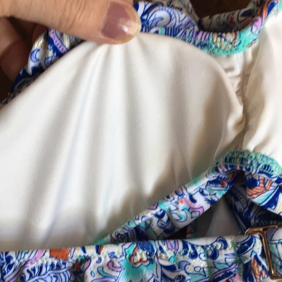 Victoria’s Secret Small Bandeau Bikini Top - Blue Paisley - Picture 4 of 5